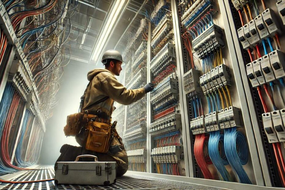 elektryk w pracy